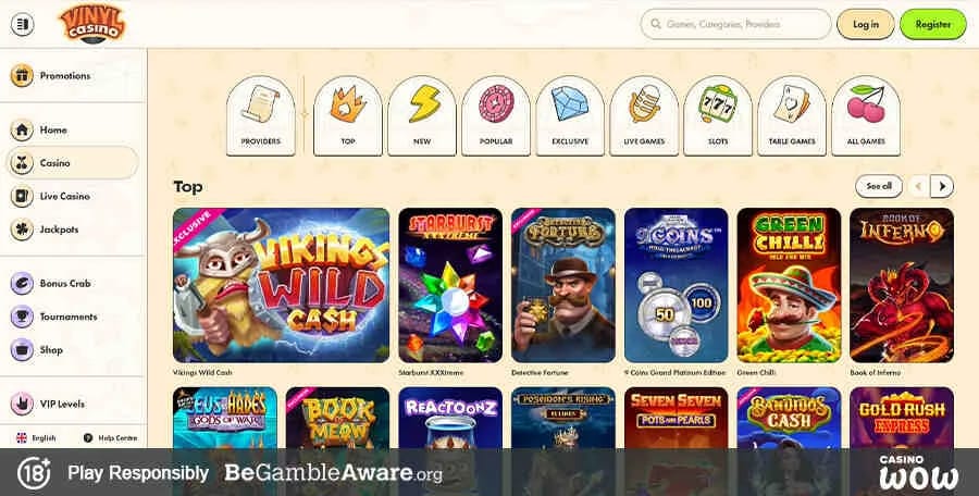 Legale klassische Vinyl Casino Spiele Deutschland